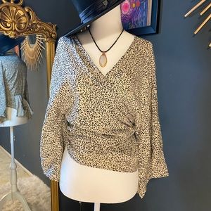 Small cheetah print Tie multi wear crop top